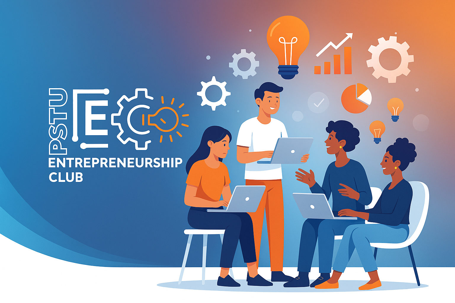 Illustration of innovation and startup growth